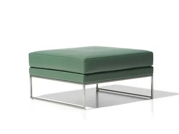 DS-160 - Upholstered square leather pouf by de Sede - view 2